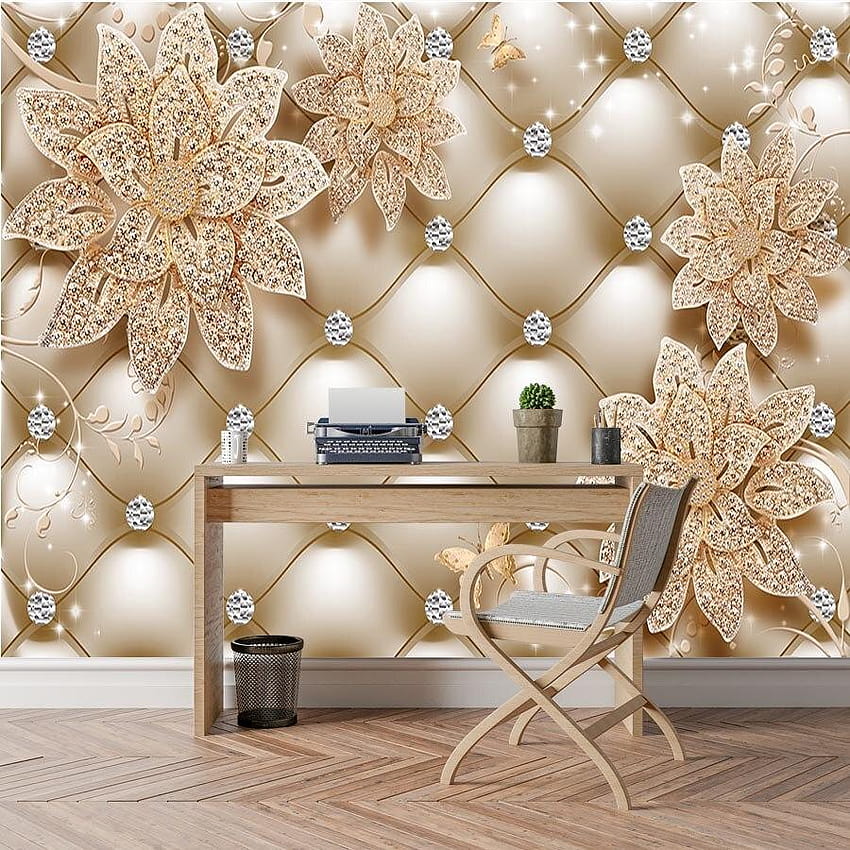 Aliexpress : Buy ShineHome Floral Soft Roll Diamond Jewelry 3d for Walls 3 d Living Room Hall Wall Paper Mural Roll Home Art HD phone wallpaper