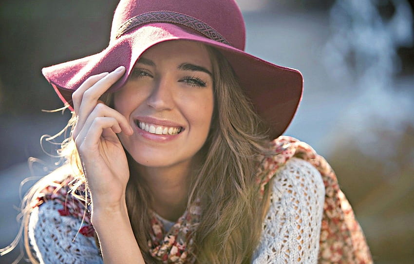 face, smile, model, laughter, hat, clara alonso , section девушки, girls laughing HD wallpaper