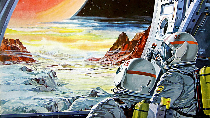 Retro Sci Fi, retro futurystyczna sztuka Tapeta HD