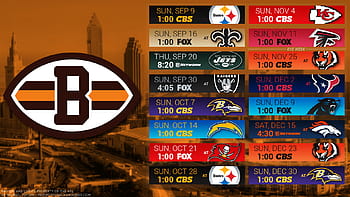 Schedule wallpaper for the Cleveland Browns Regular Season, 2018 Central  European Time. Made by Tobler Gergő #tgersdiy