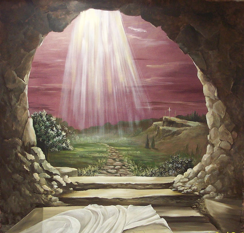 The Resurrection of Jesus, empty tomb HD wallpaper