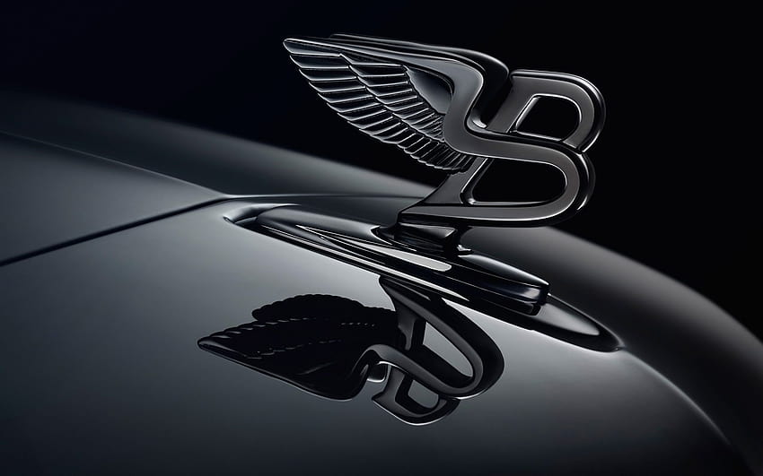 Logo Bentley, czarne tła 2560x1600, czarny Bentley Tapeta HD