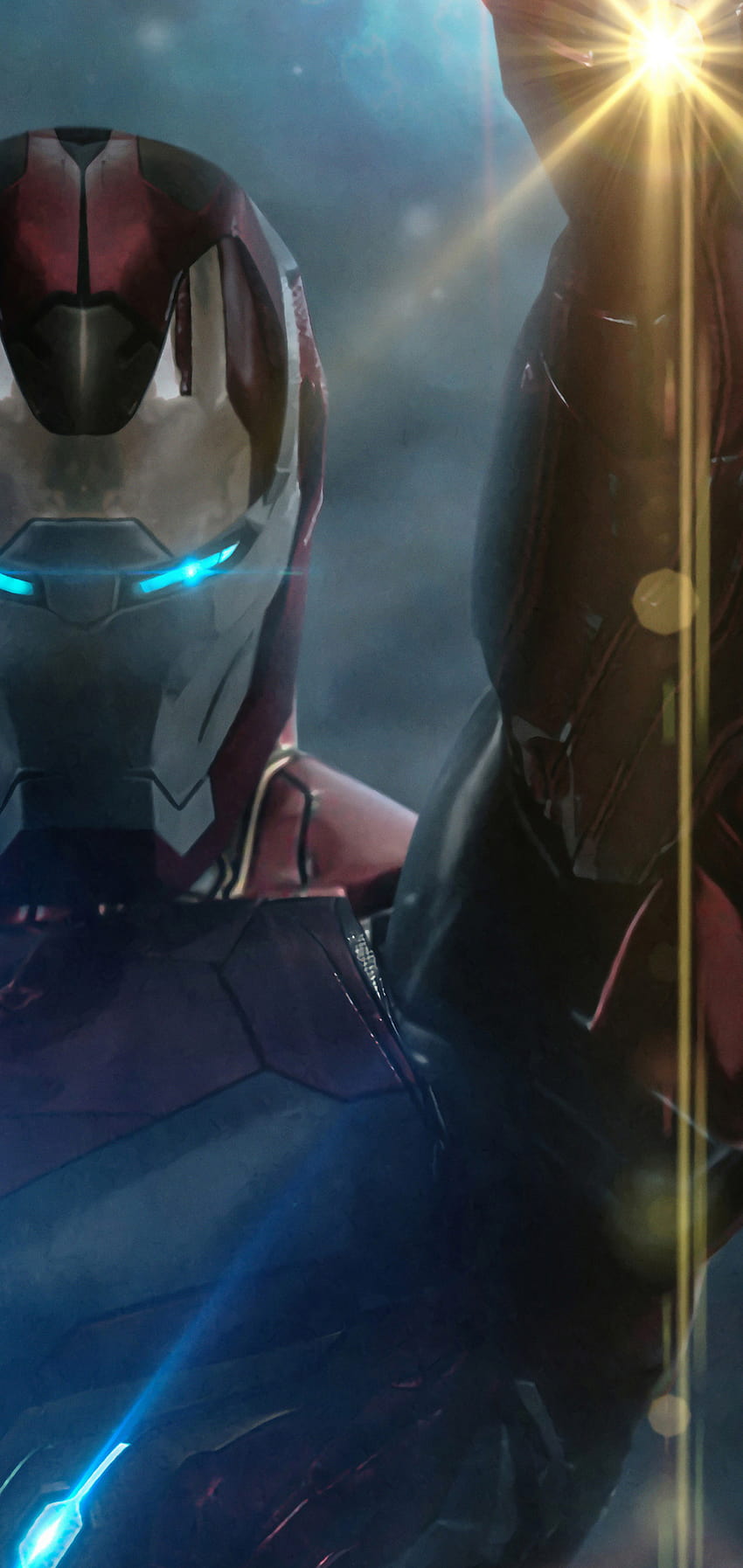 Iron Man Charges the Repulsor Galaxy S10 Hole HD phone wallpaper