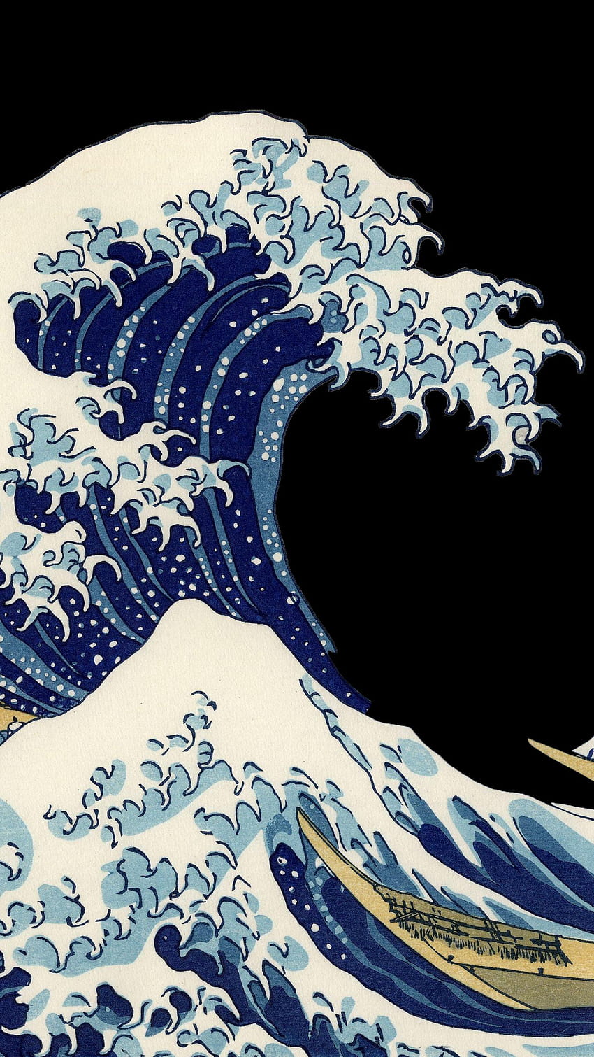La gran ola de Kanagawa 1920x1080 publicada por Ethan, olas japonesas fondo de pantalla del teléfono