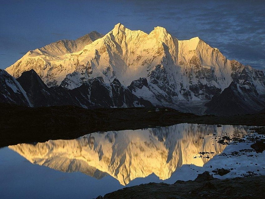 Mountain Makalu Mount Mountains Chomolonzo Nature Tibet HD wallpaper