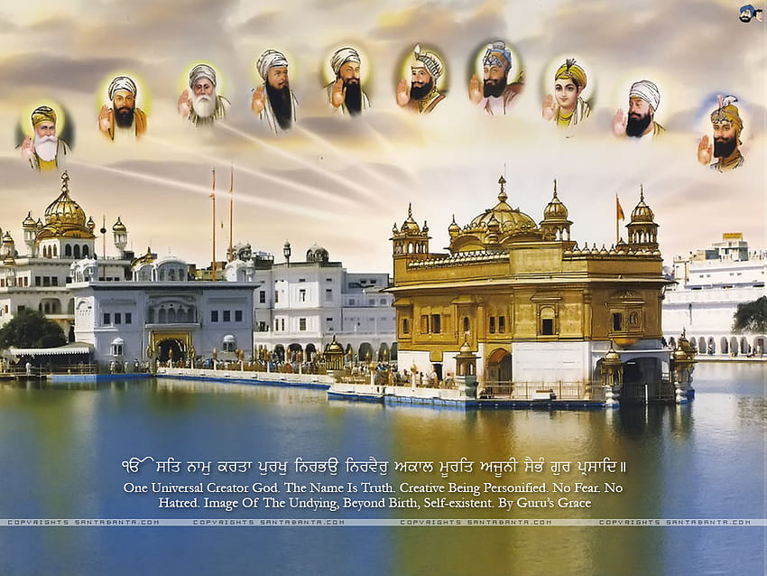Goldener Tempel mit zehn Gurus HD-Hintergrundbild