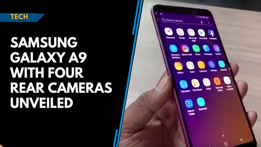 Samsung Galaxy A9 com quatro câmeras traseiras reveladas, amoled srk papel de parede HD
