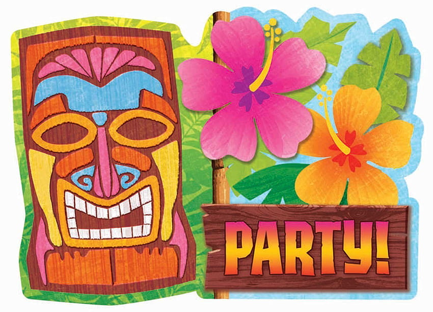 Hawaiian Party Backgrounds Tiki luau invitations, hawaiian background HD wallpaper