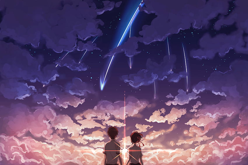 Anime Your Name. Mitsuha Miyamizu Taki Tachibana Kimi No Na Wa. Fond  d'écran