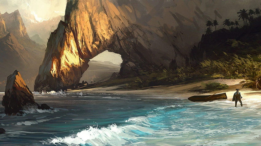 fantasy art beach