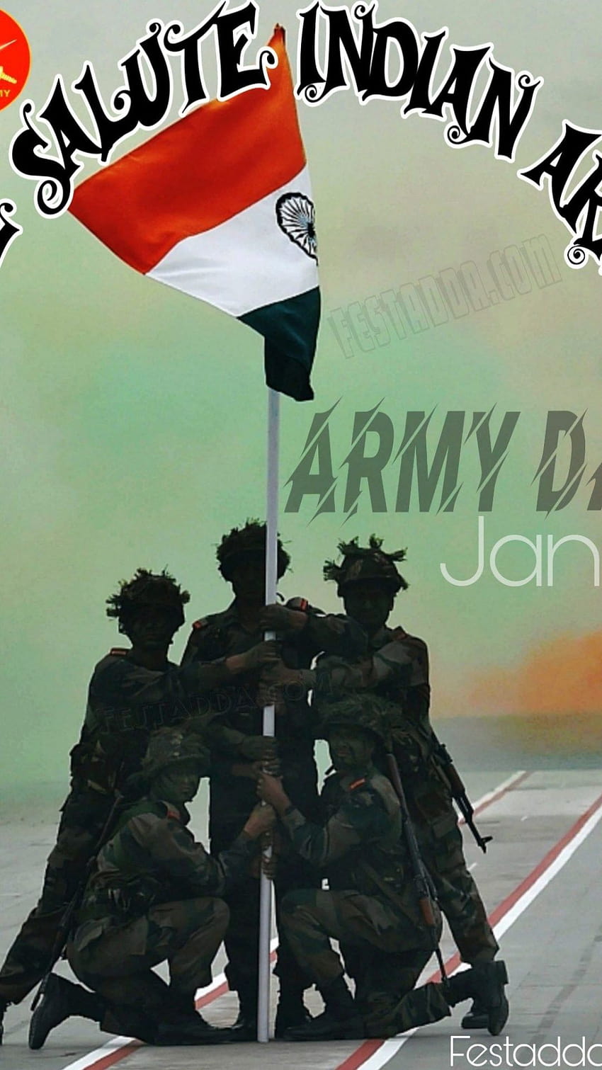 Ejército indio en la frontera con bandera para [1536x2048] para su, móvil y tableta, ejército indio 2021 fondo de pantalla del teléfono