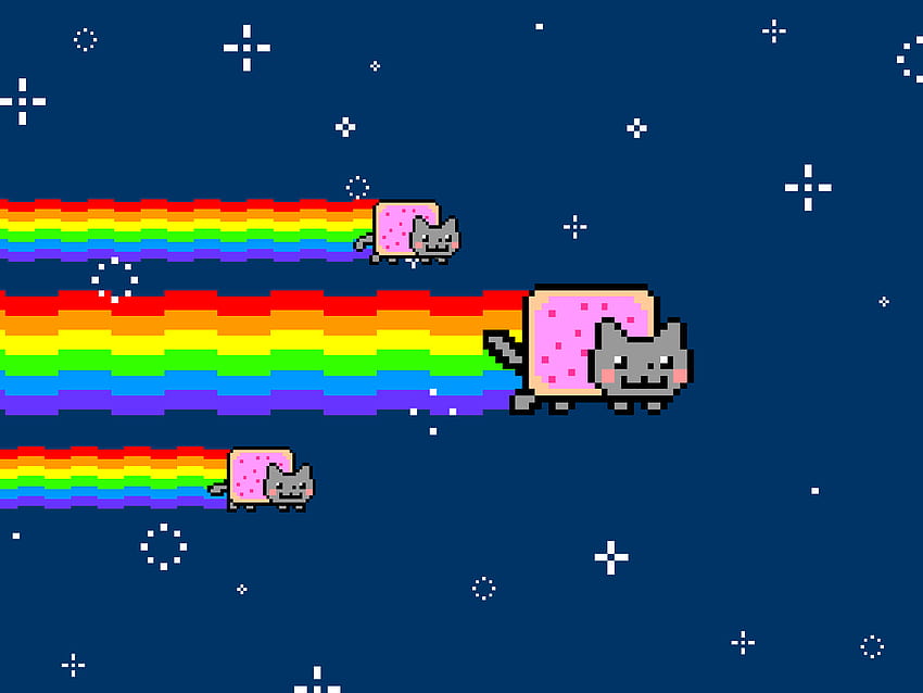 Nyan Cat, kucing neon Wallpaper HD