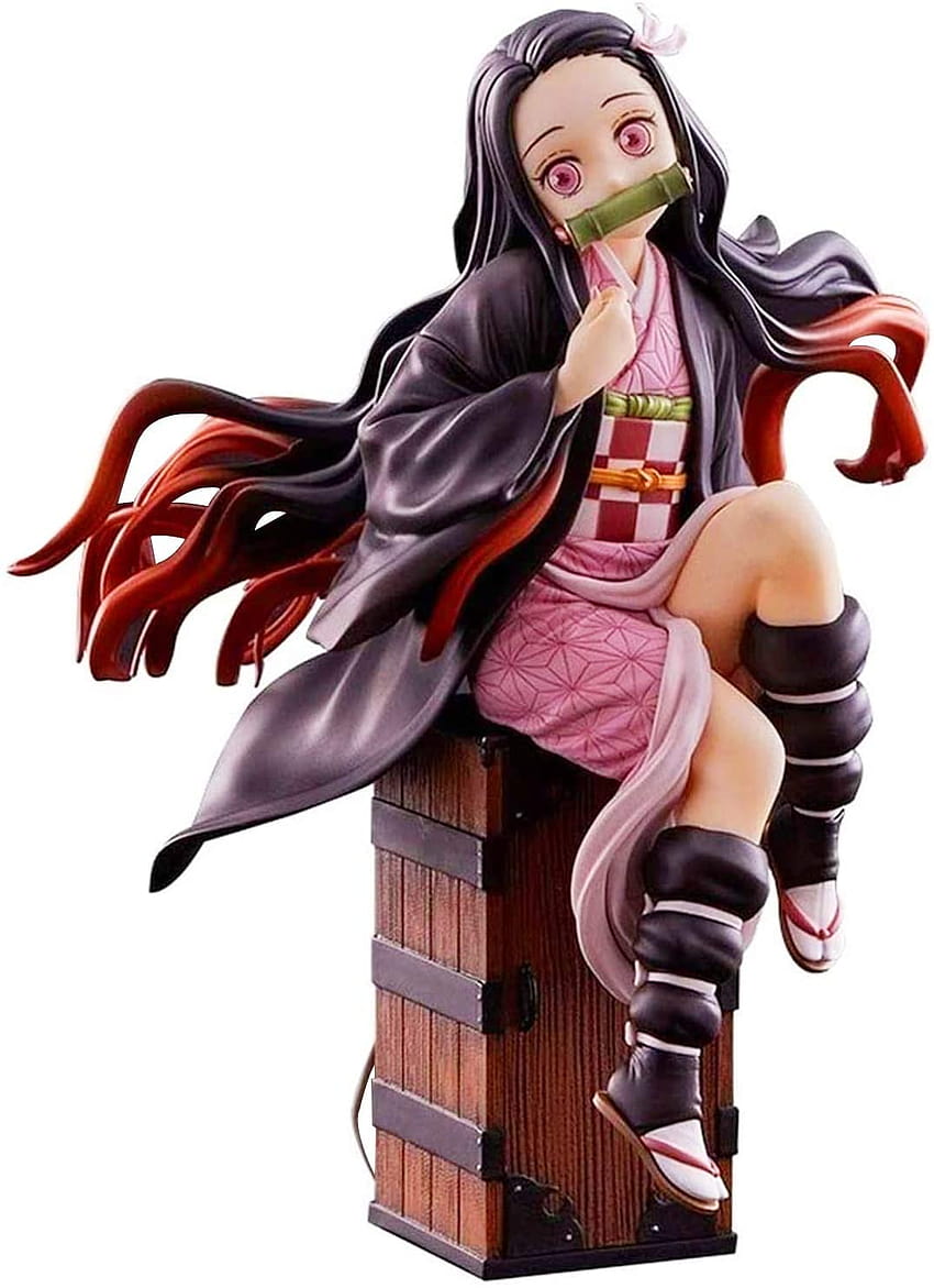 LIUSHUI Kamado Nezuko Figure Statue,Anime Figure,Exquisite Action PVC Cartoon Game Character Model Statue,Handcraft Gifts for Adult Anime Fans : Everything Else, cute nezuko doll HD phone wallpaper