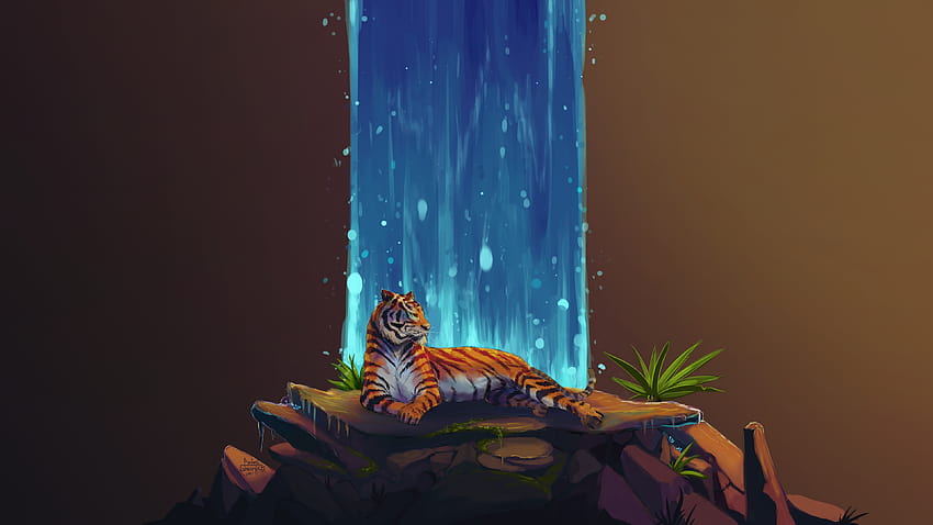 Tiger Wildlife Artwork posted by Michelle Cunningham, tiger art HD wallpaper