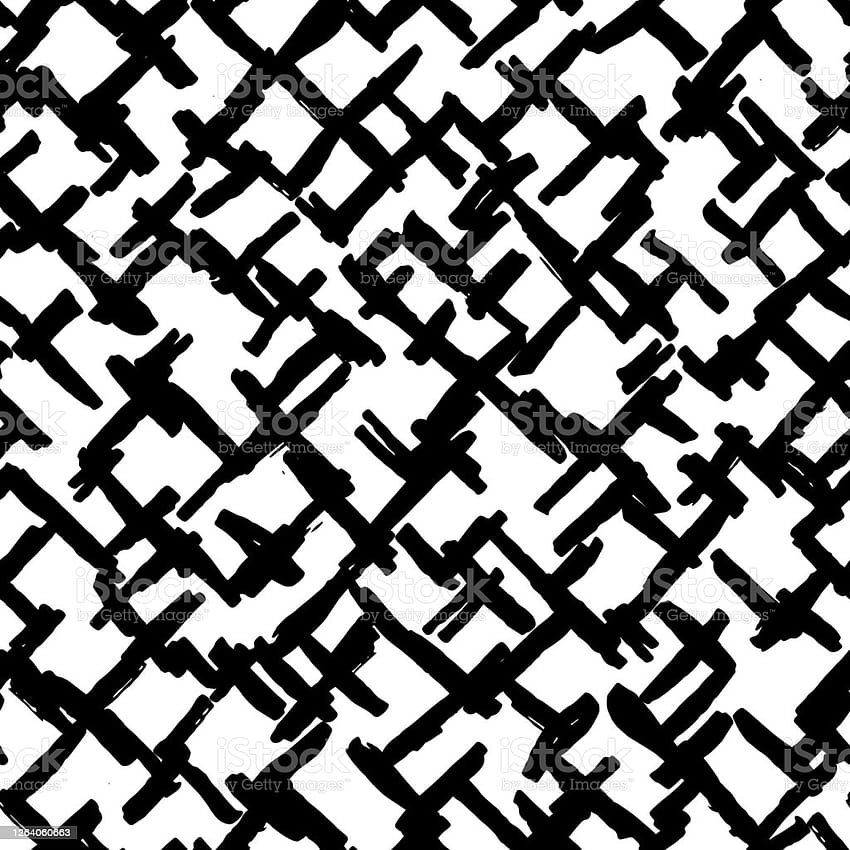 Безшевен модел Черни линии Тебеширена решетка Дизайн на решетка Абстрактни прости фонове в скандинавски стил Гръндж текстура Тенденцията на сезона може да се използва за тъкани за опаковане на подаръци Векторна илюстрация HD тапет за телефон
