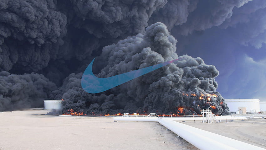 Ölpumpe, Feuer, Rauch, Nike, Logo, Syrien, Sky / und Mobile &, Feuerrauch HD-Hintergrundbild