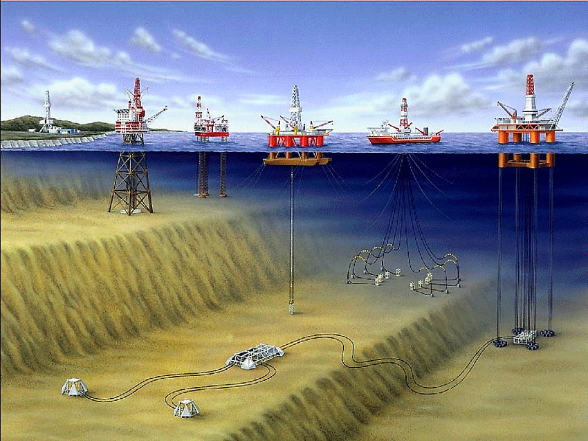 Oil Platform, the platform HD wallpaper