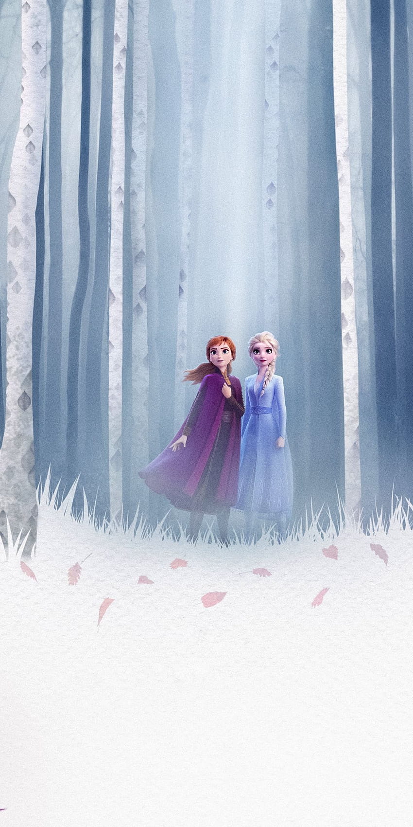 1080x2160 Karlar Ülkesi 2, Kraliçe Elsa ve Anna, orman, 2019 HD telefon duvar kağıdı