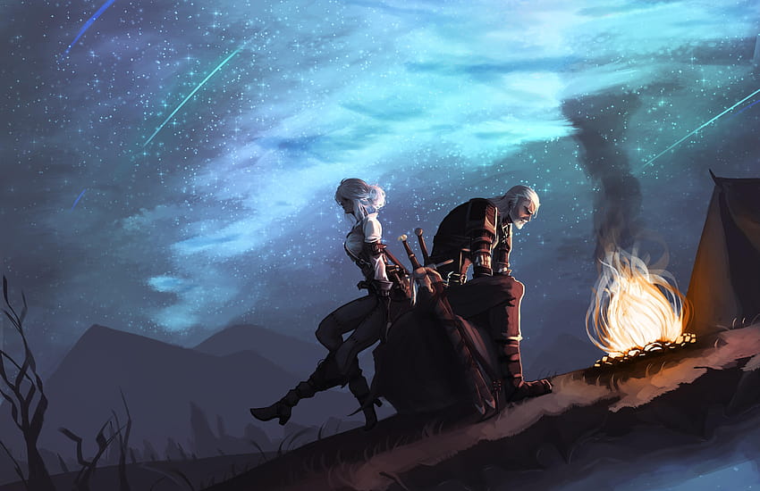 Ciri i Geralt, Gry, geralt i ciri wiedźmin Tapeta HD