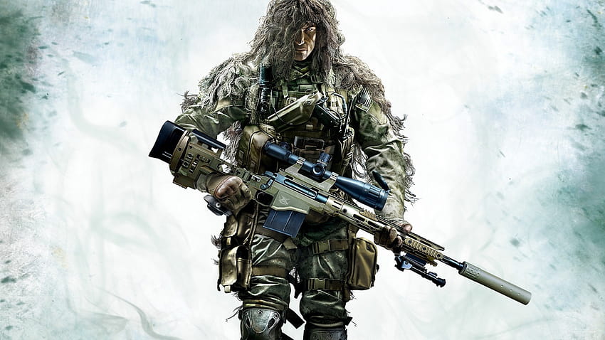 : войник, военни, САЩ, армия, човек, стрелец, камуфлаж, Sniper Ghost Warrior 2, игра, екранна , снайперист, механика, оръжия, наемник, разузнаване, професия, пехота 1920x1080, войник снайперист HD тапет