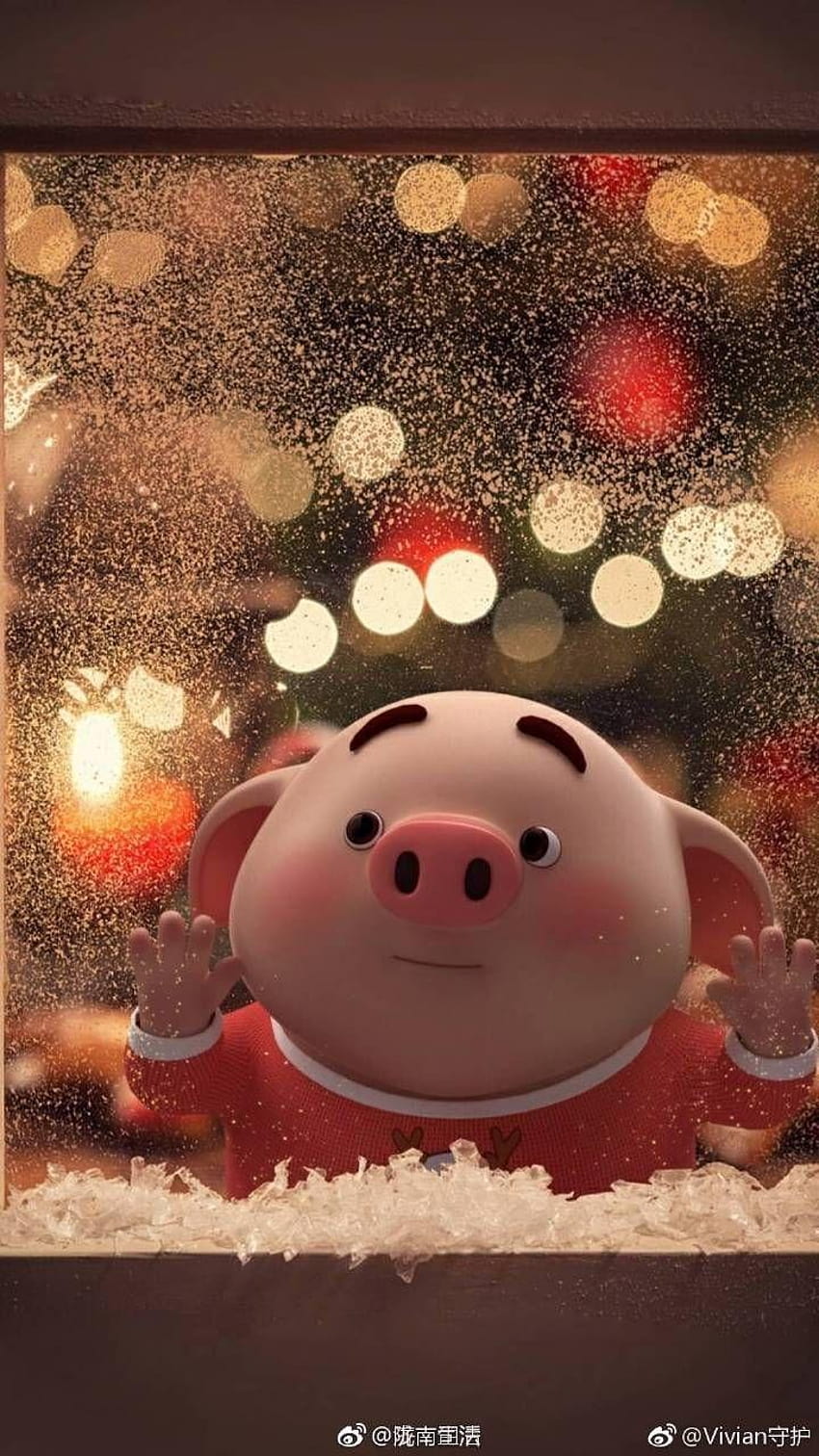Sunsky Lindsay on Cartoon in 2019, mini pig christmas HD phone wallpaper