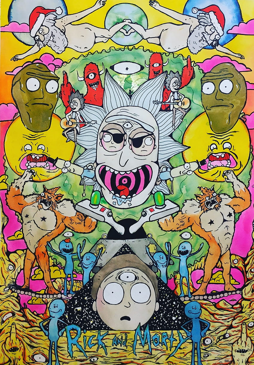 Rick and Morty Trippy on Dog, trippy toons HD phone wallpaper