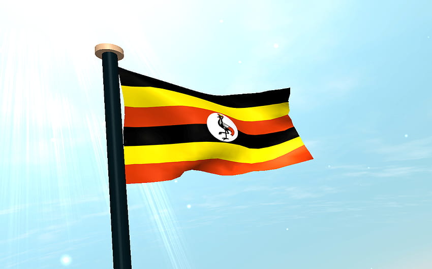Uganda Flag 3D HD wallpaper