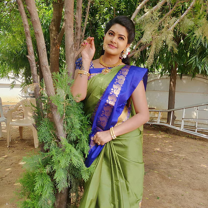 Attrice seriale Rachitha Dinesh Beautiful Gorgeous Saree Pics, attrice seriale rachita da vicino Sfondo del telefono HD