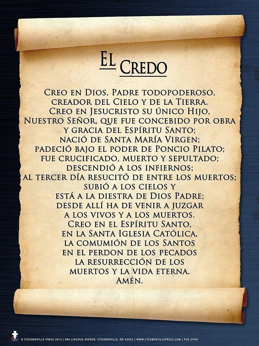 Apostles Creed, In Spanish FREE Shipping | Creed Spanish | sincovaga.com.br