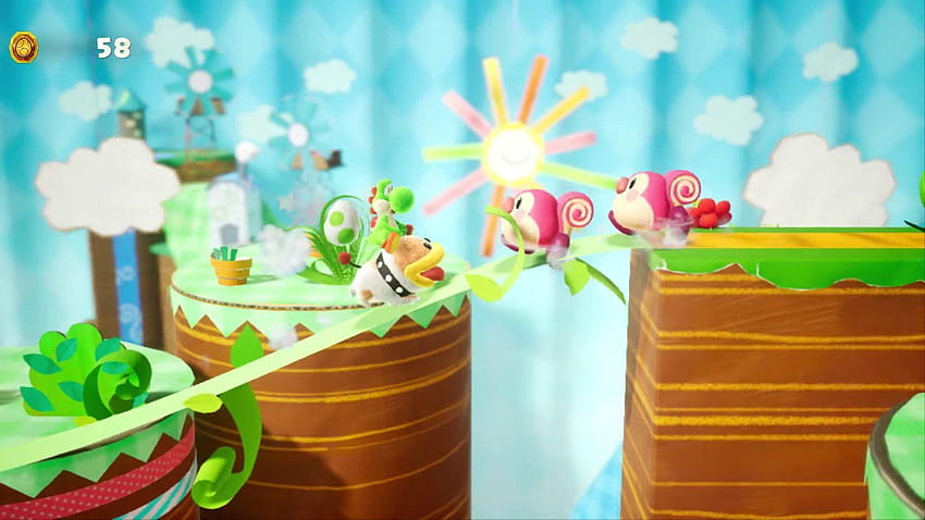 Yoshi's Crafted World and Kirby's Extra Epic Yarn are both out in March, yoshis crafted world HD wallpaper