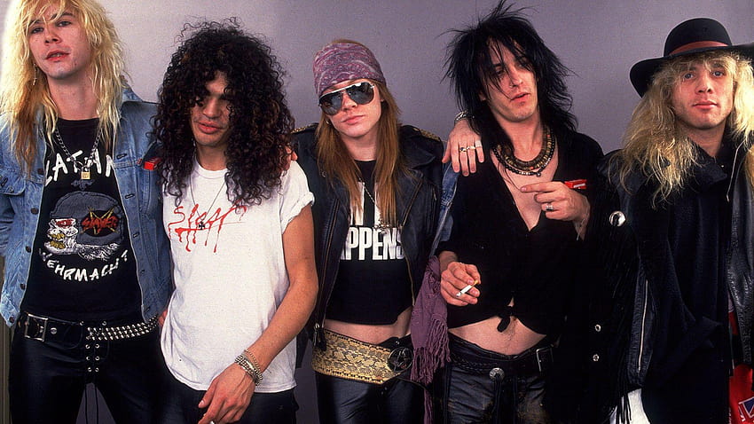 Axl Rose, Duff McKagan, Guns N' Roses, Izzy Stradlin, Slash HD wallpaper
