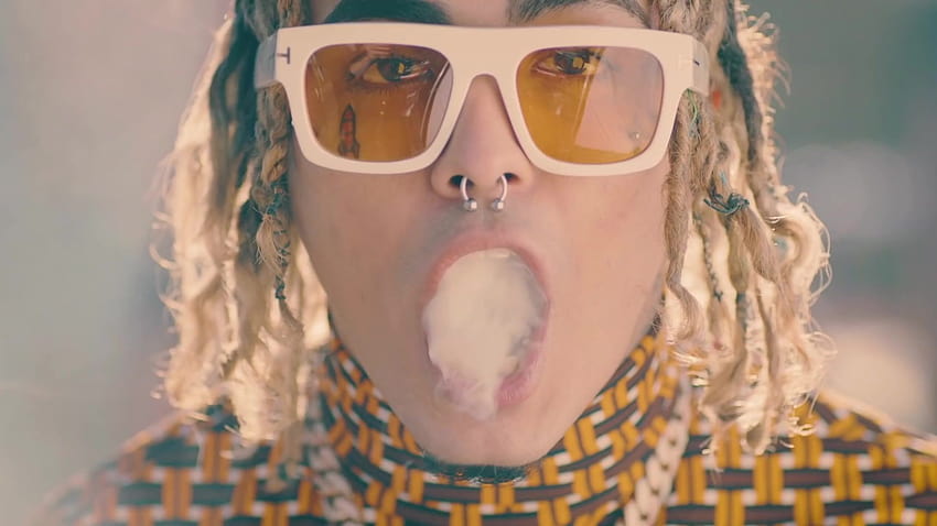 Glasses With Yellow Lenses and White Frames Worn by Lil Pump in, lil pump be like me HD wallpaper