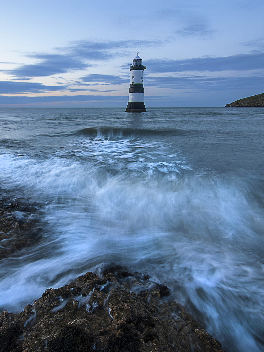 United Kingdom Anglesey Sea Nature Lighthouses 1536x2048 HD phone wallpaper