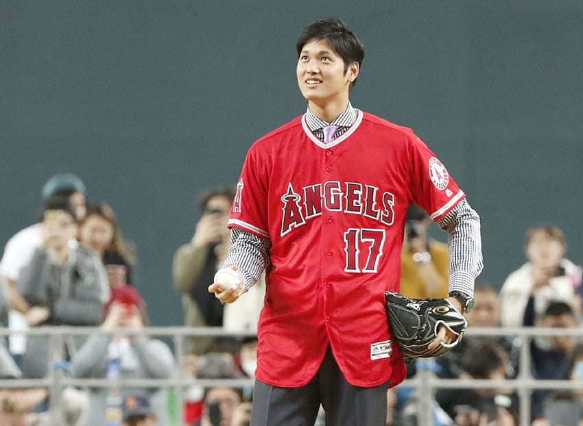 Shohei Ohtani се сбогува с феновете в Япония, докато тръгва да се присъедини към Los Angeles Angels, shohei ohtani angels HD тапет