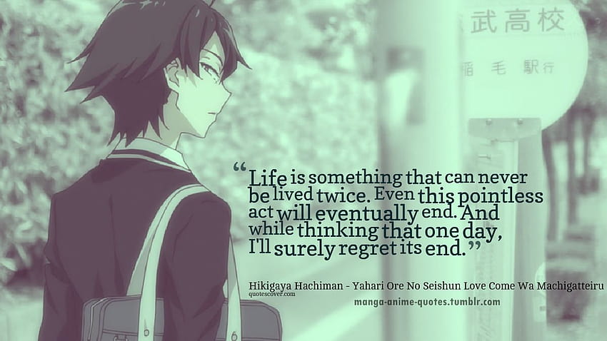 Anime Quotes About Life, sad anime quotes HD wallpaper | Pxfuel