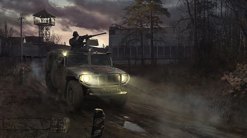 1920x1080 stalker 2 fighting vehicle chernobyl light overcast, Backgrounds HD wallpaper