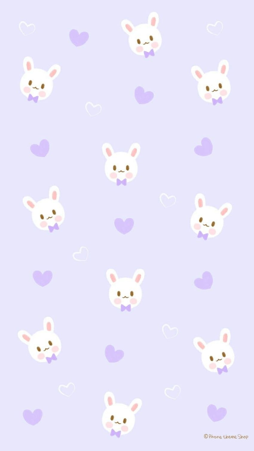 Purple Bunny, kawaii bunny anime HD phone wallpaper