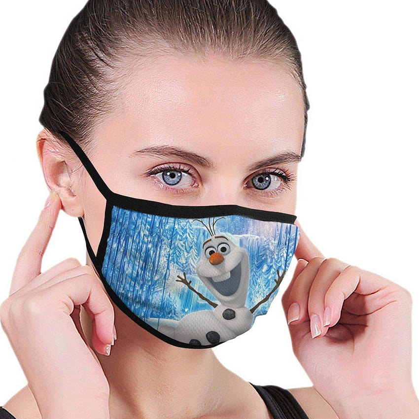 Miusixi Frozen Olaf Сладка маска за лице за многократна употреба, миеща се забавна капачка за уста за мъже, жени, черна: Amazon.ca: Дрехи и аксесоари HD тапет за телефон