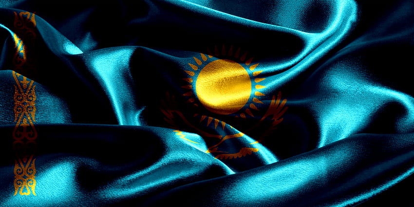 Flag Kazakhstan, kazakhstan flag HD wallpaper
