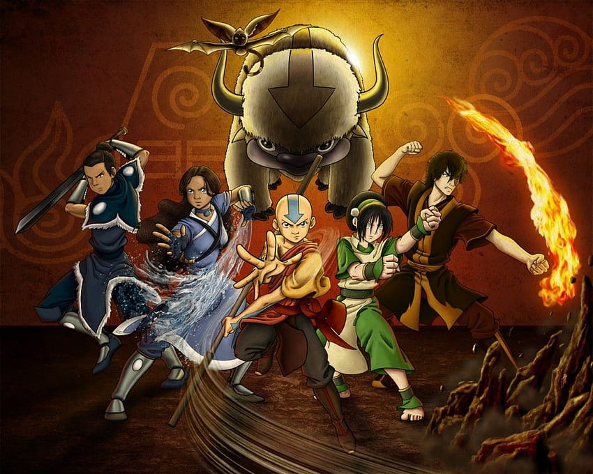 Avatar: Son Hava Bükücü, Aang, Katara, Sokka, Toph Beifong, Prens Zuko, Momo, katara ve zuko HD duvar kağıdı