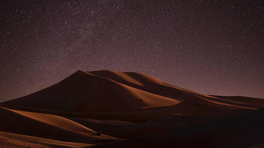 砂漠、夜、砂丘、星空、星 5120x2880 U、夜の砂漠 高画質の壁紙