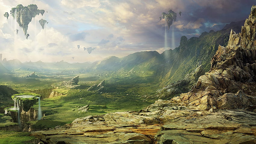 Fantasy landscape, Landscape , Sci fi landscape HD wallpaper