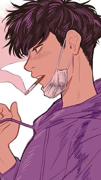 Anime Boy Has Depressed Himself Cigarette Stock Illustration 2156877091   Shutterstock