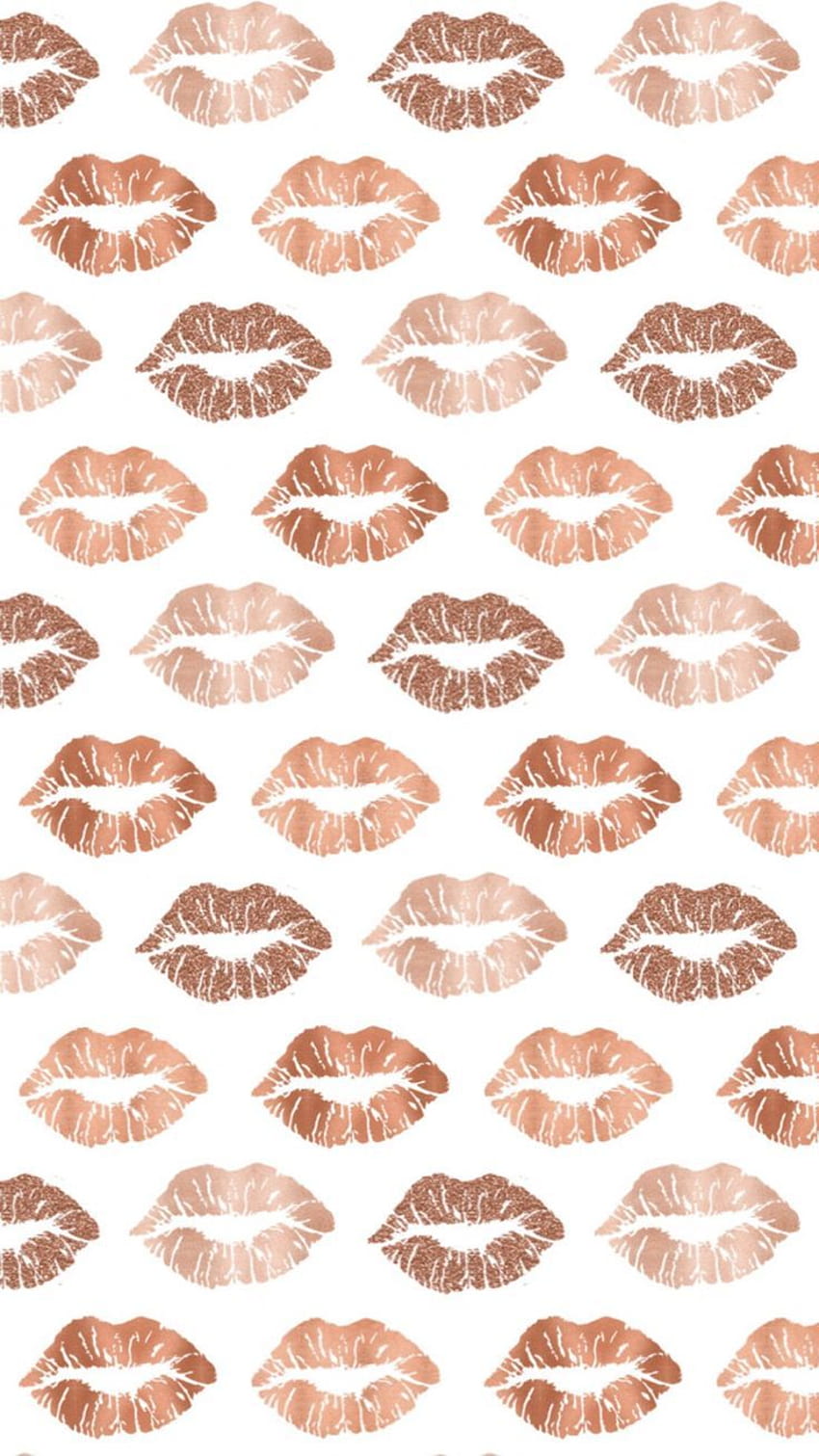 Rose gold lips HD phone wallpaper