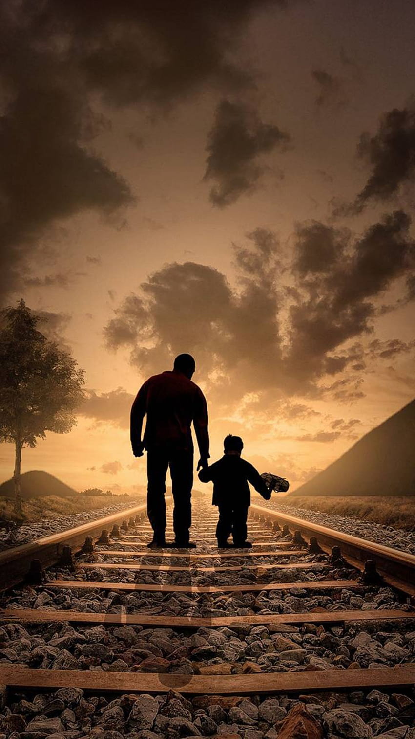 father and son by georgekev, father hands HD phone wallpaper