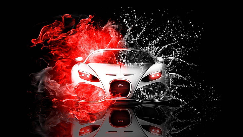 red and black car aesthetic HD wallpaper