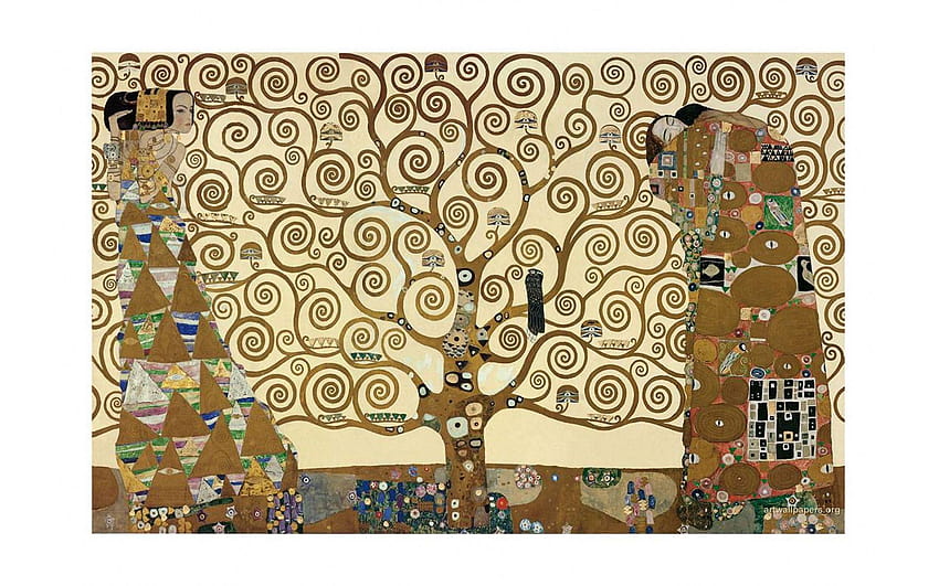 Drzewo życia , Gustav Klimt, Drzewo życia Sztuka Tapeta HD