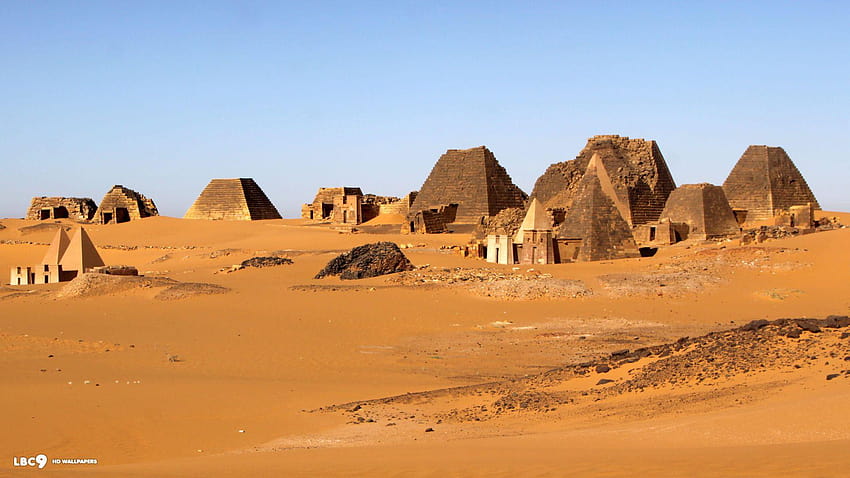 nubian pyramids 5/5, sudan HD wallpaper
