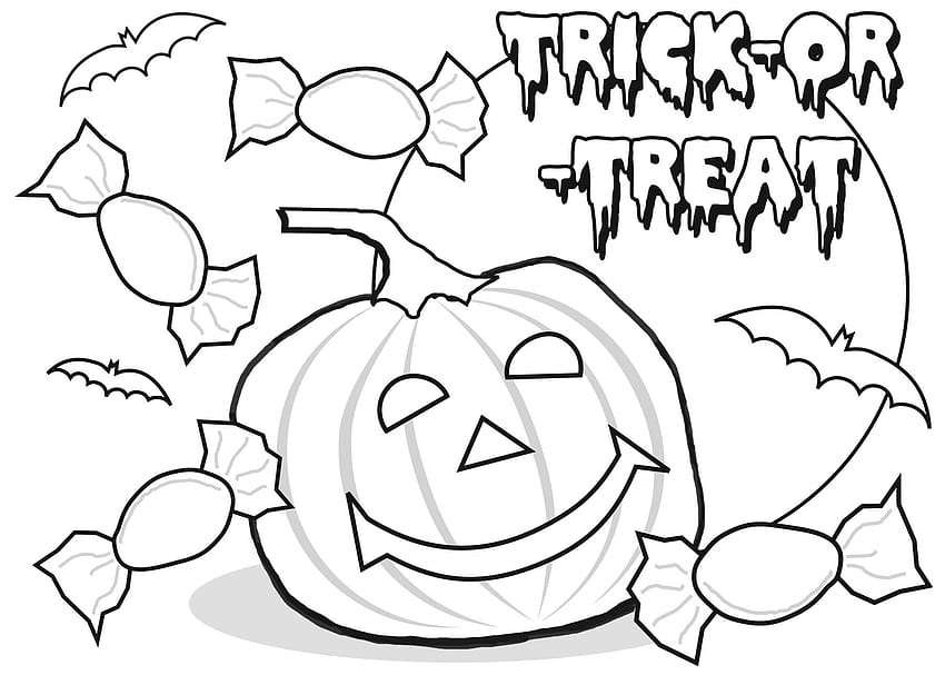 50 Printable Halloween Coloring Page For Kids, halloween coloring pages HD wallpaper