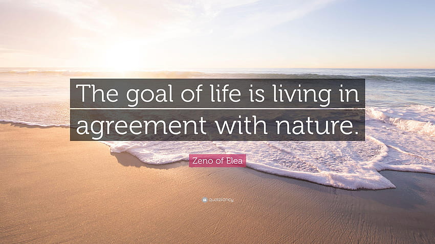 Zeno of Elea Quote: “The goal of life is living in agreement with HD wallpaper